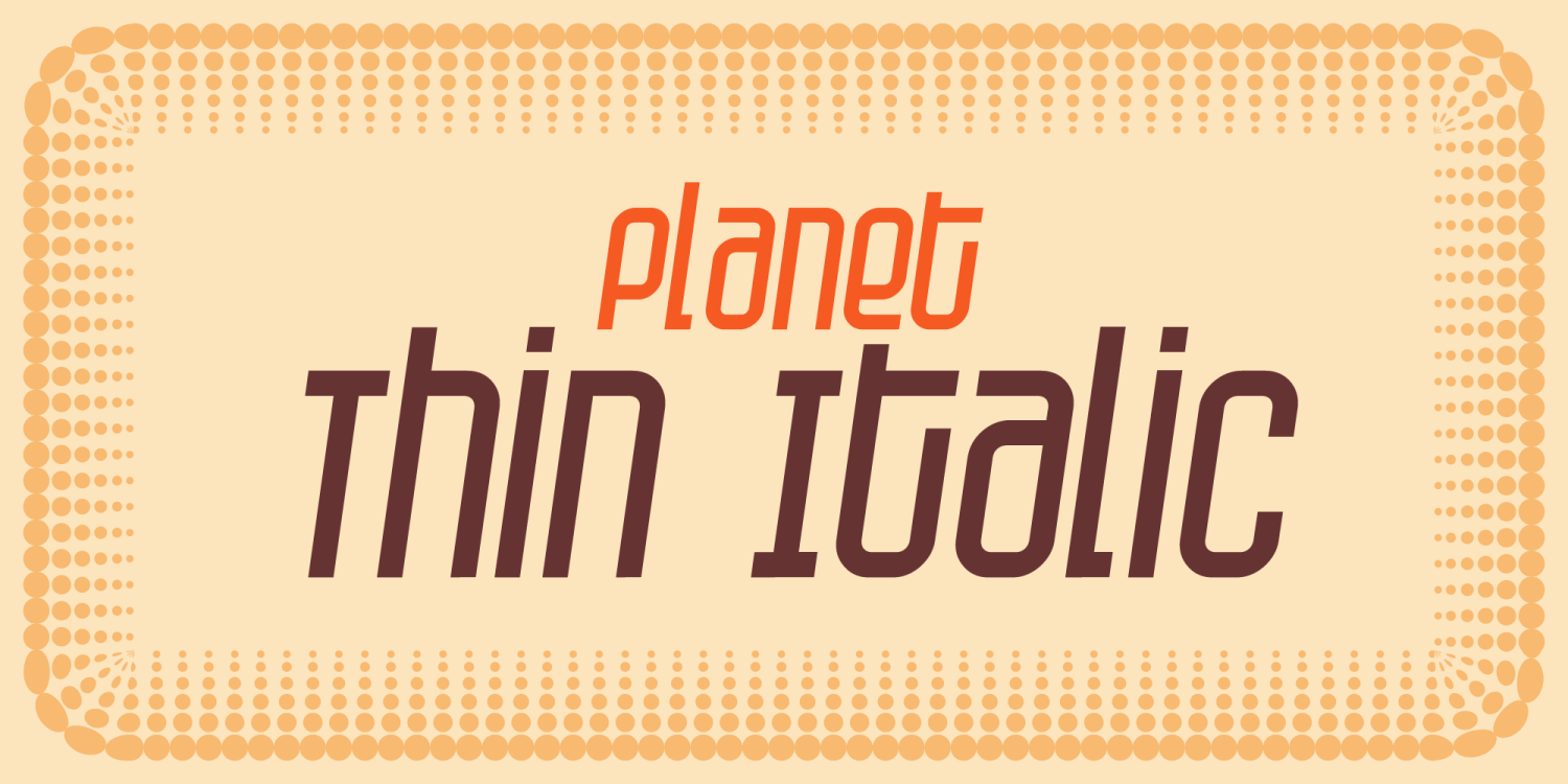 Planet Font Poster #1