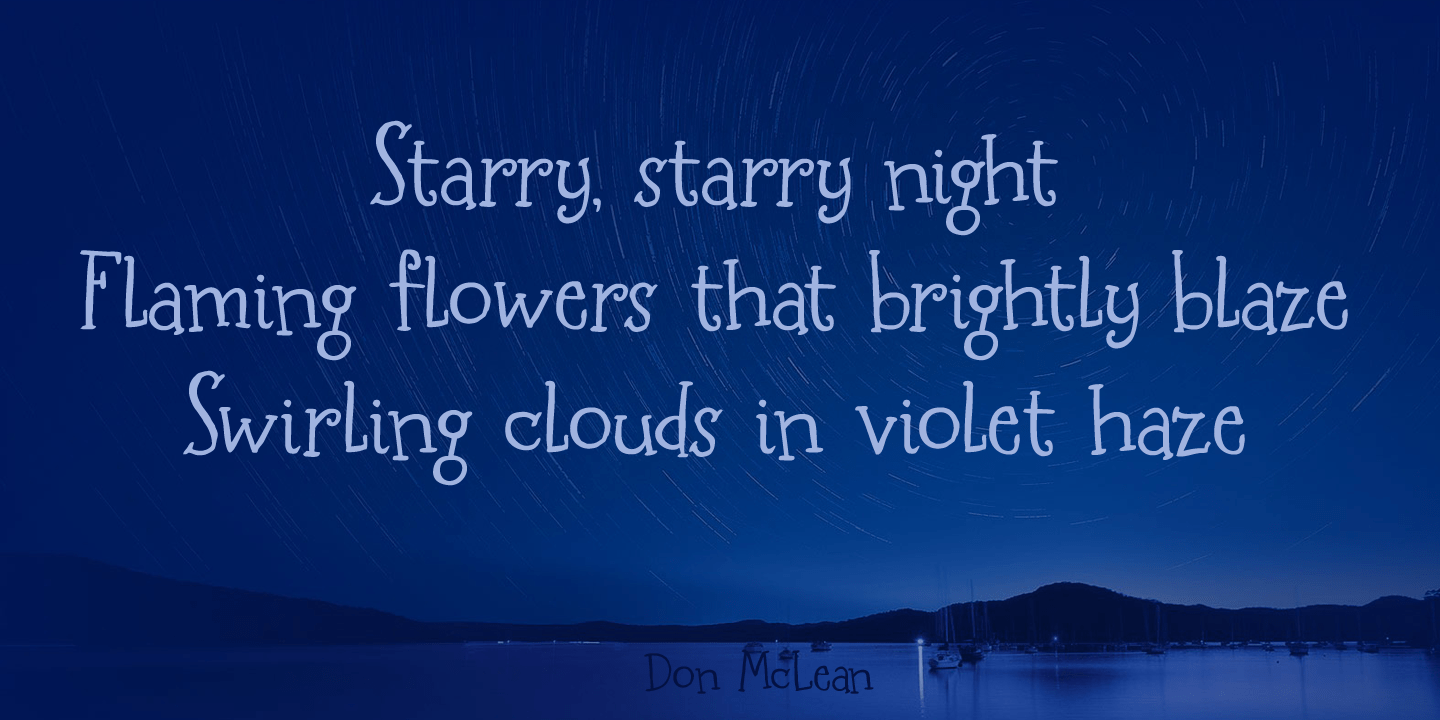 Starlight Lovers Font Poster #1