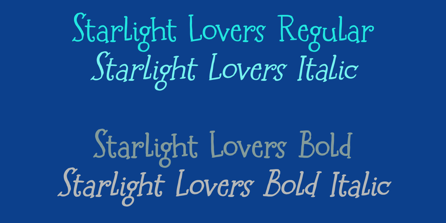 Starlight Lovers Font Poster #1