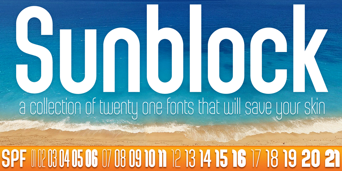 Sunblock Pro Collection Font Poster #1