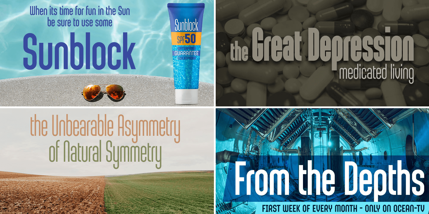 Sunblock Pro Collection Font Poster #1