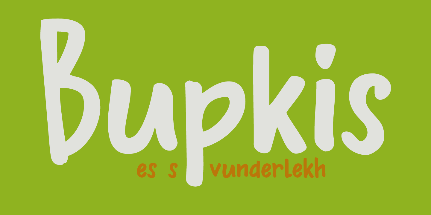 Bupkis Font Poster #1