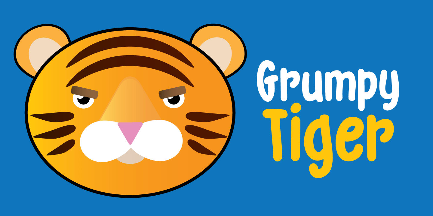 Grumpy Tiger Font Poster #1