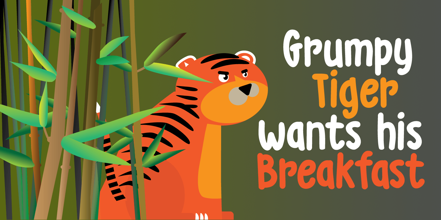 Grumpy Tiger Font Poster #1