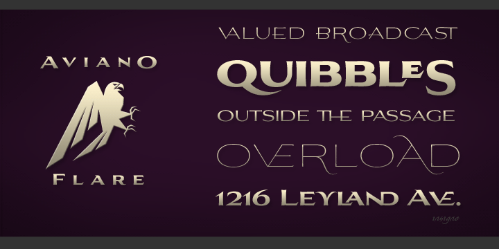 Aviano Flare Font Poster #1