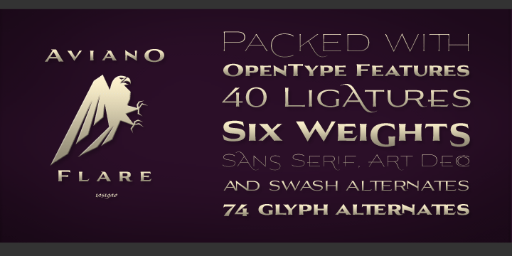 Aviano Flare Font Poster #1