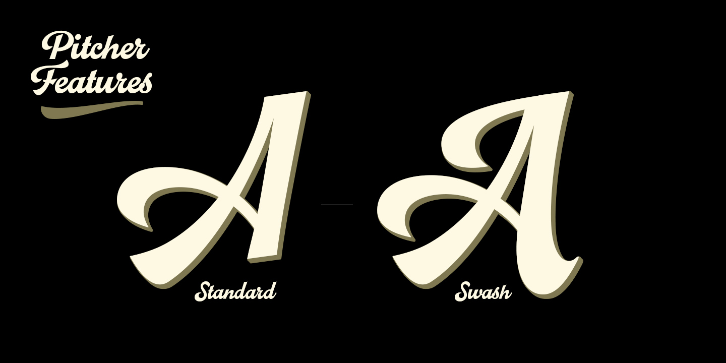 Pitcher Font Poster #1