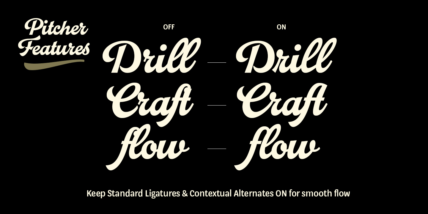 Pitcher Font Poster #1