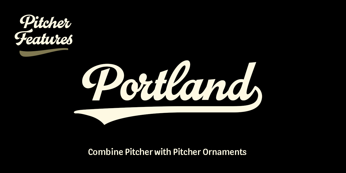 Pitcher Font Poster #1