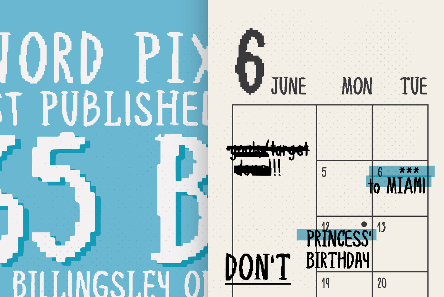 YWFT Edger Font Poster #1