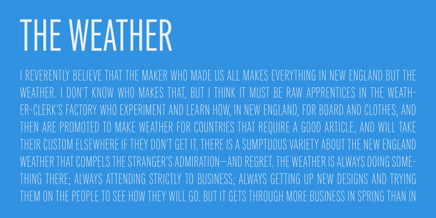 Fairweather Font Poster #1