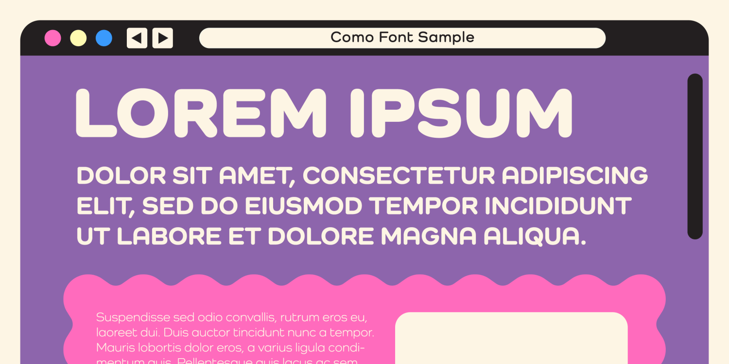 Como Font Poster #10