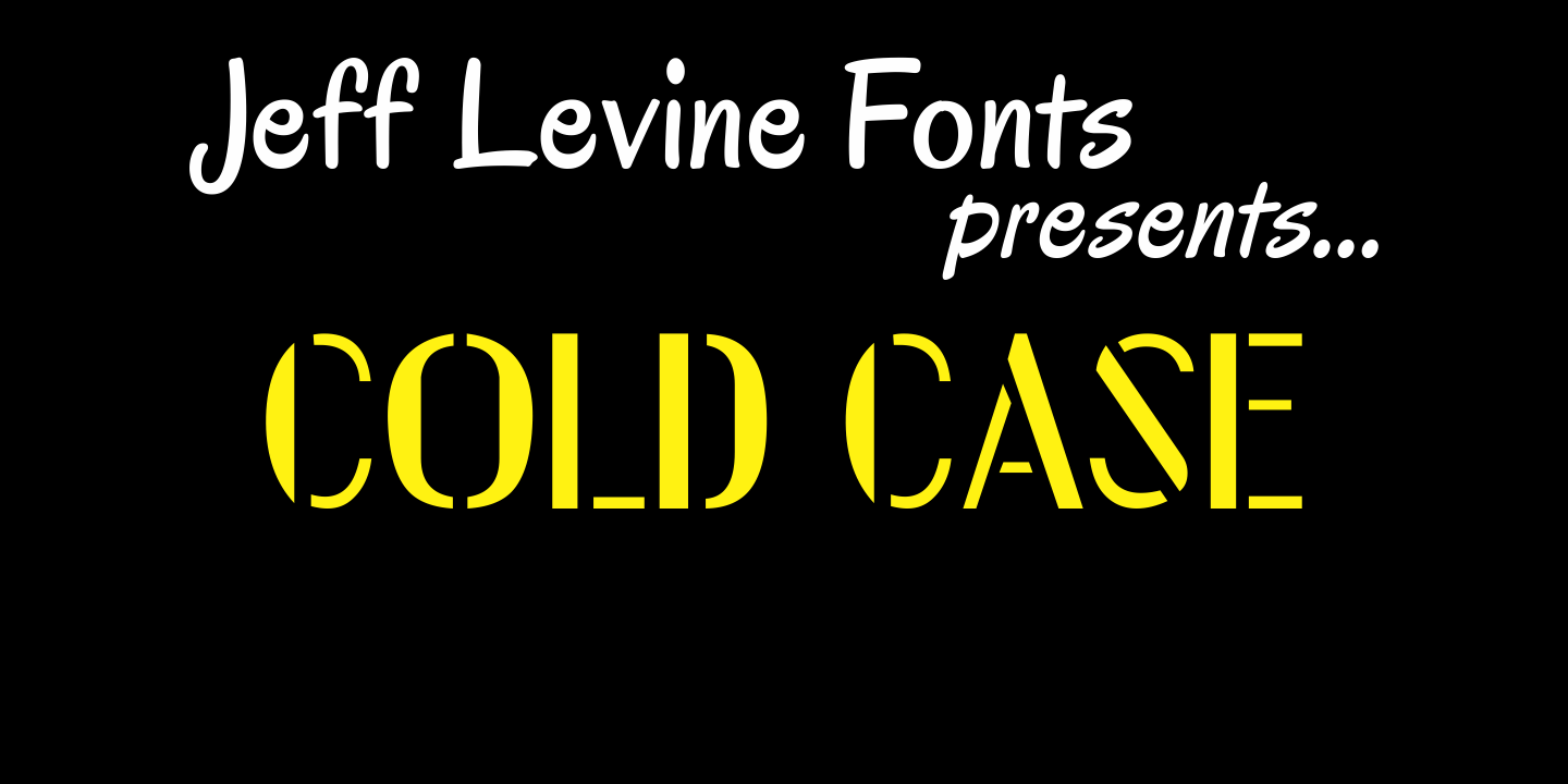 Cold Case Font Poster #1