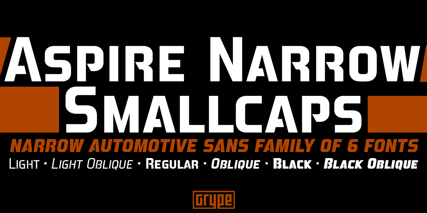 Aspire Narrow Small Caps Font Poster #1