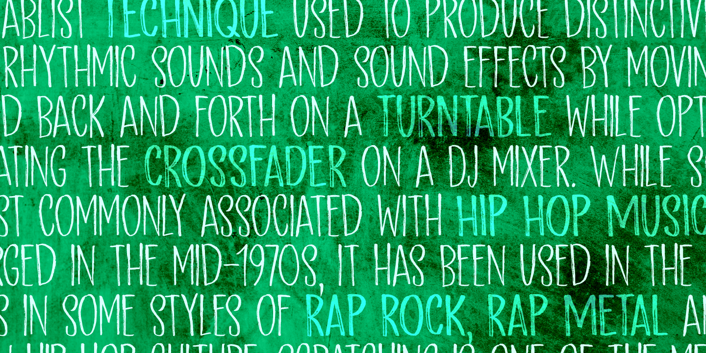 Scratch Up Font Poster #1
