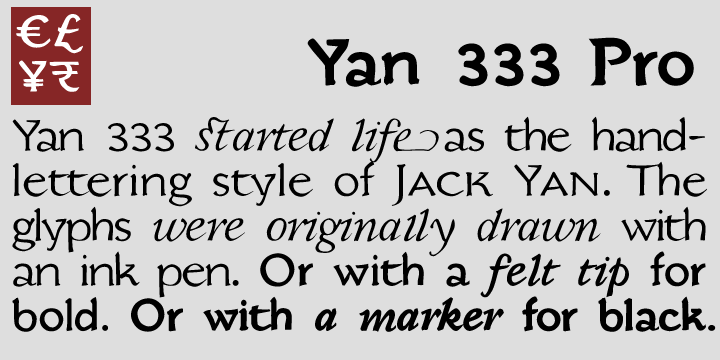 Yan 333 Font Poster #1