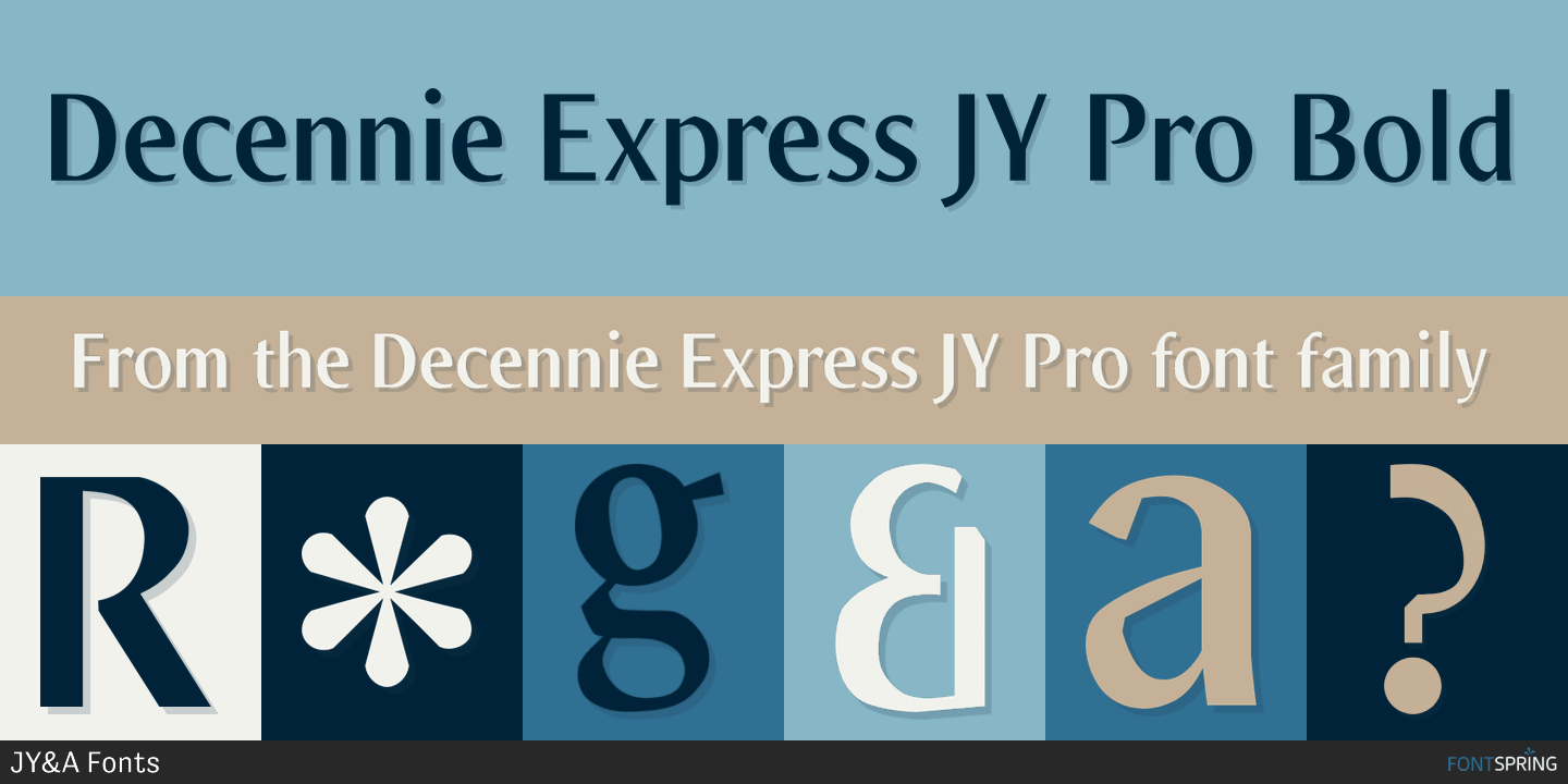 Décennie Express JY Pro Font Poster #1