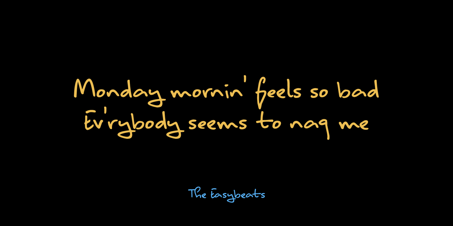 Another Monday Font Poster #1