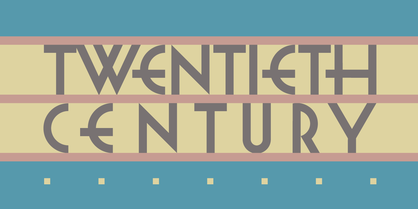 Twentieth Century Font Family Poster