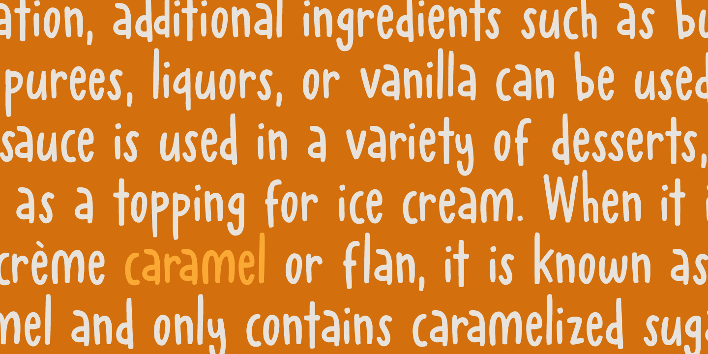 Chewy Caramel Font Poster #1