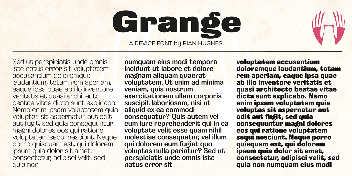 Grange Font Poster #1