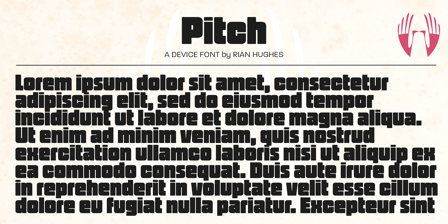 Pitch Font Poster #1