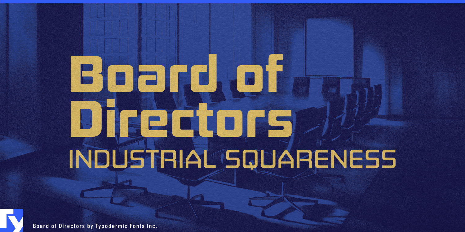 Board of Directors Font Poster #1
