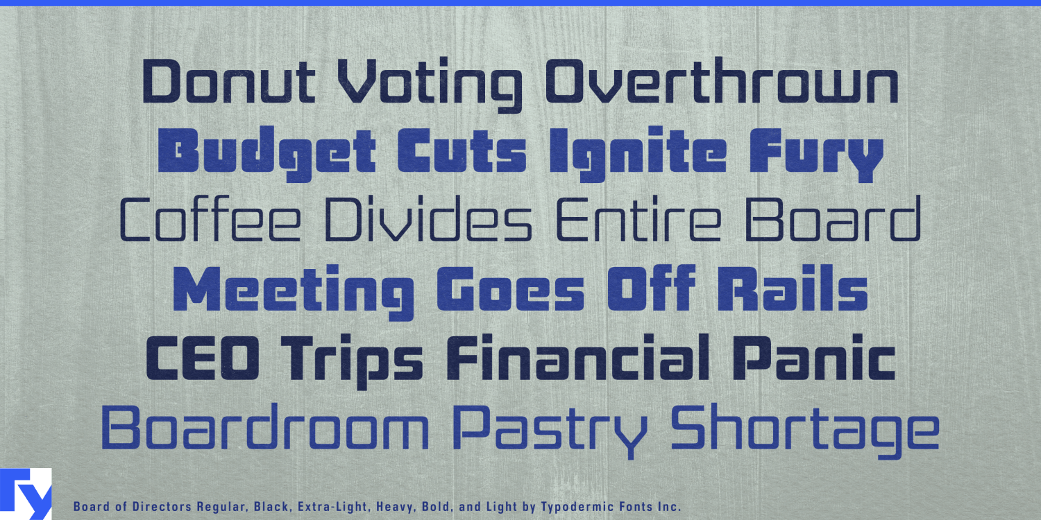 Board of Directors Font Poster #1