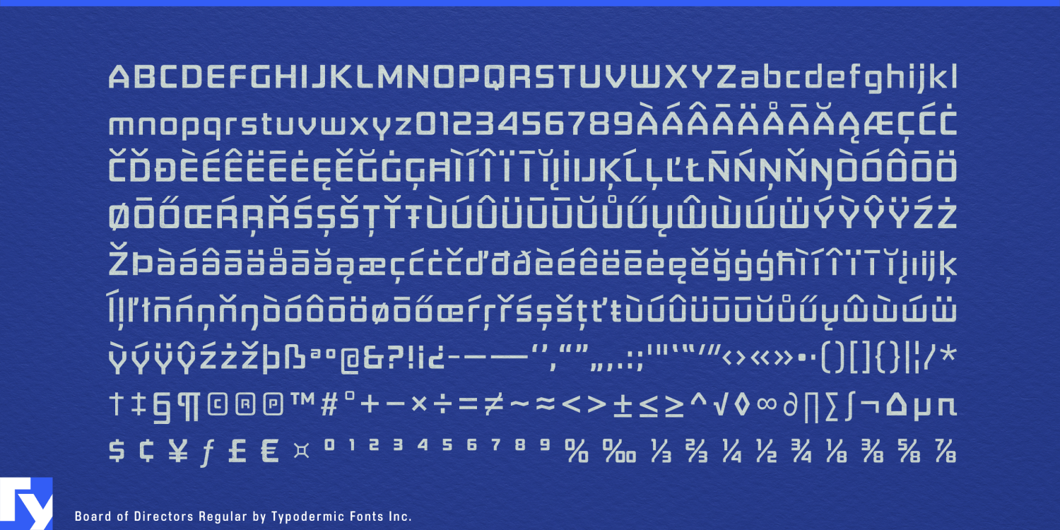 Board of Directors Font Poster #1