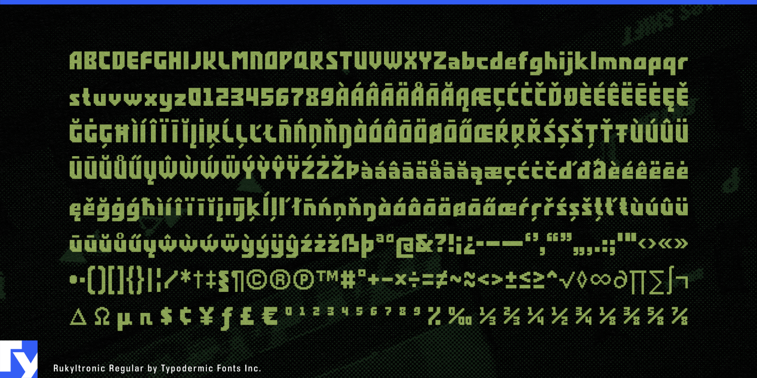 Rukyltronic Font Poster #1