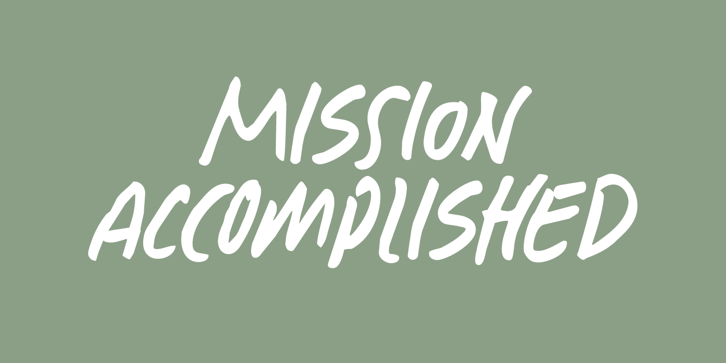 Mission Accomplished Font Poster #1