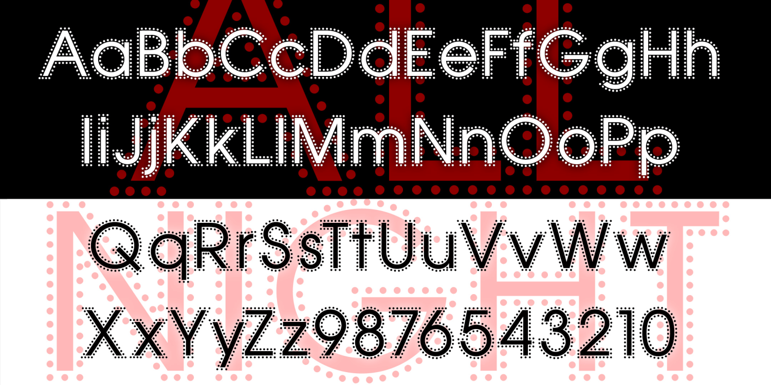All Night Font Family Poster