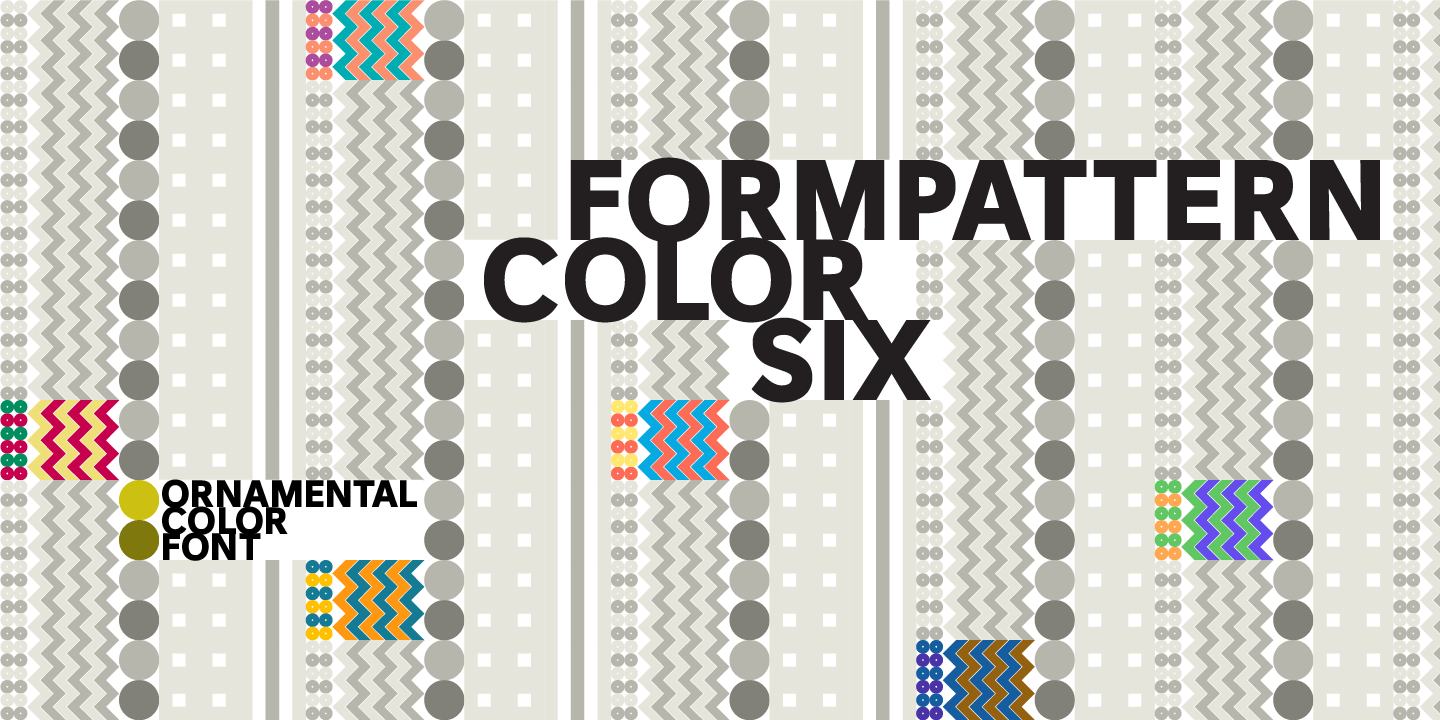 Form 6 Lettering FormPattern Color Six Font Family by Tarallo Design | Font Bros