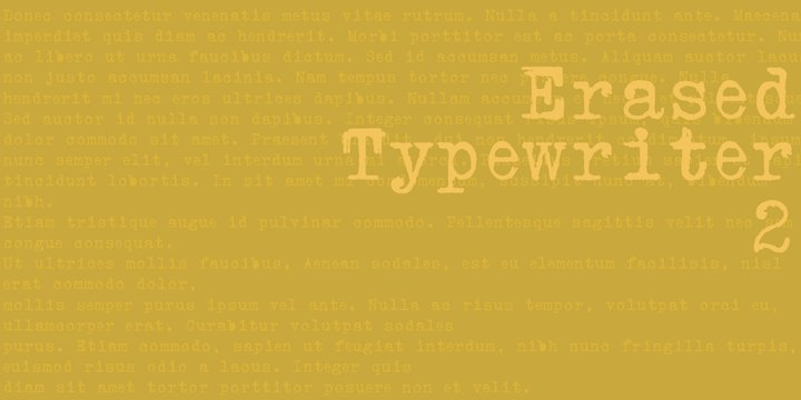 Erased Typewriter 2 Font Poster #1