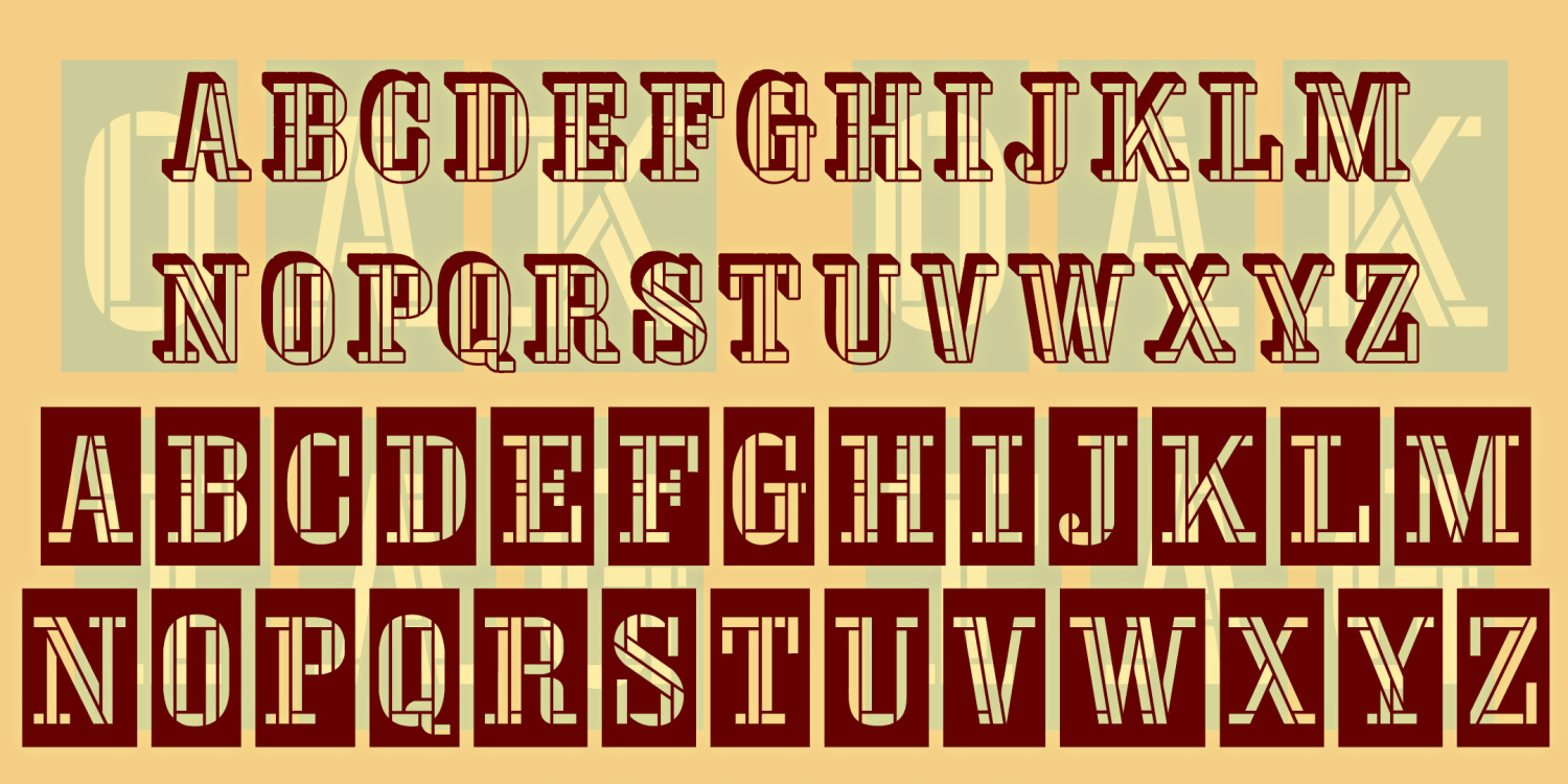Oaktag Font Poster #2