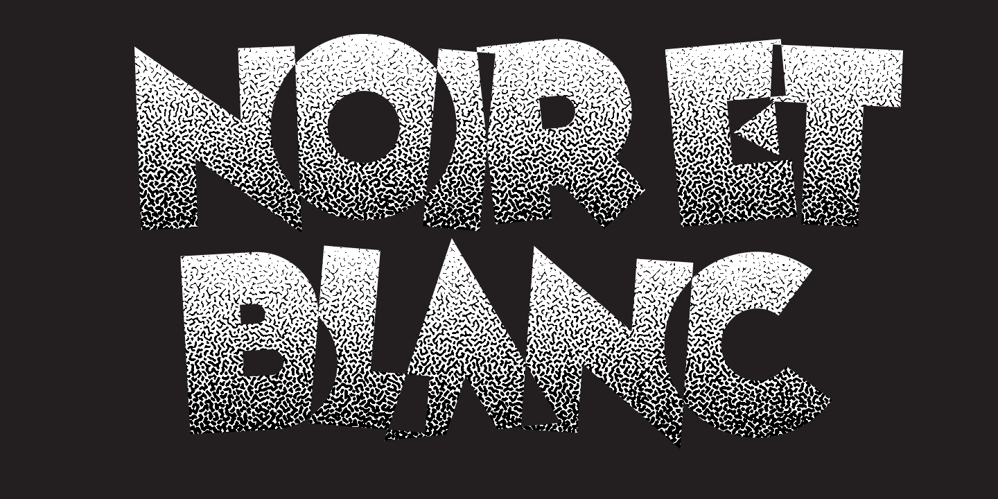 Noir et Blanc Font Poster #1
