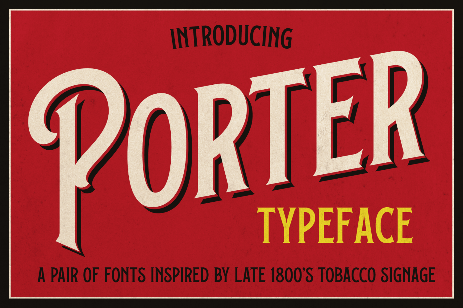 Porter Cut Font Poster #1