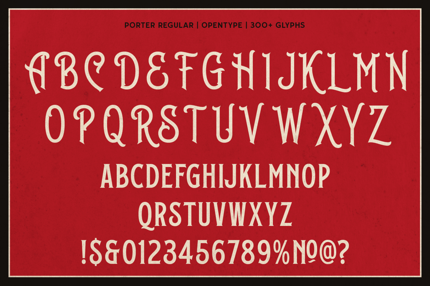 Porter Cut Font Poster #1