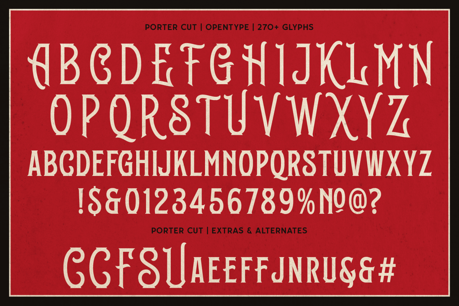 Porter Cut Font Poster #1