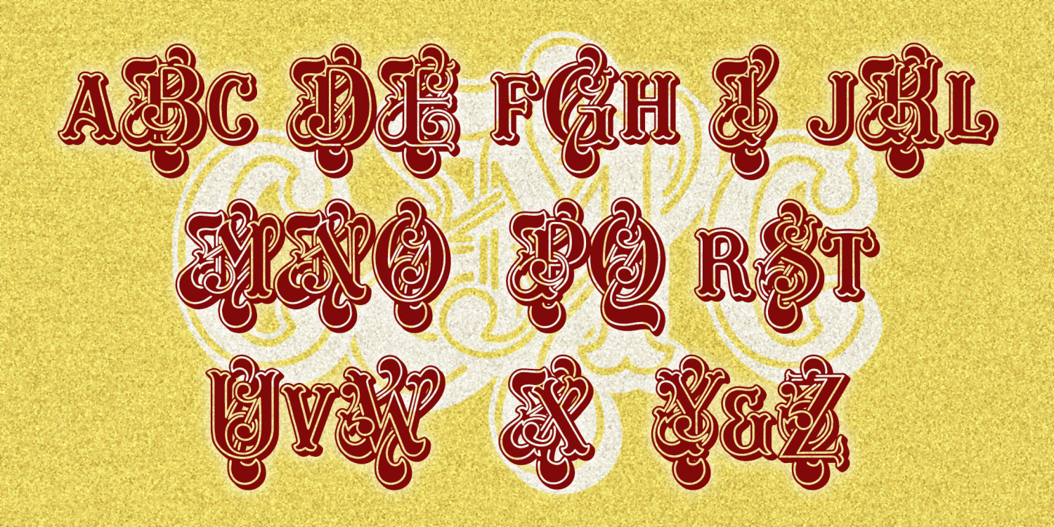 Carousel Monograms Font Family Poster