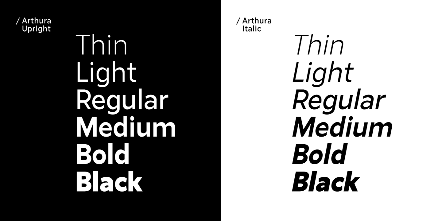 Arthura Font Family Poster