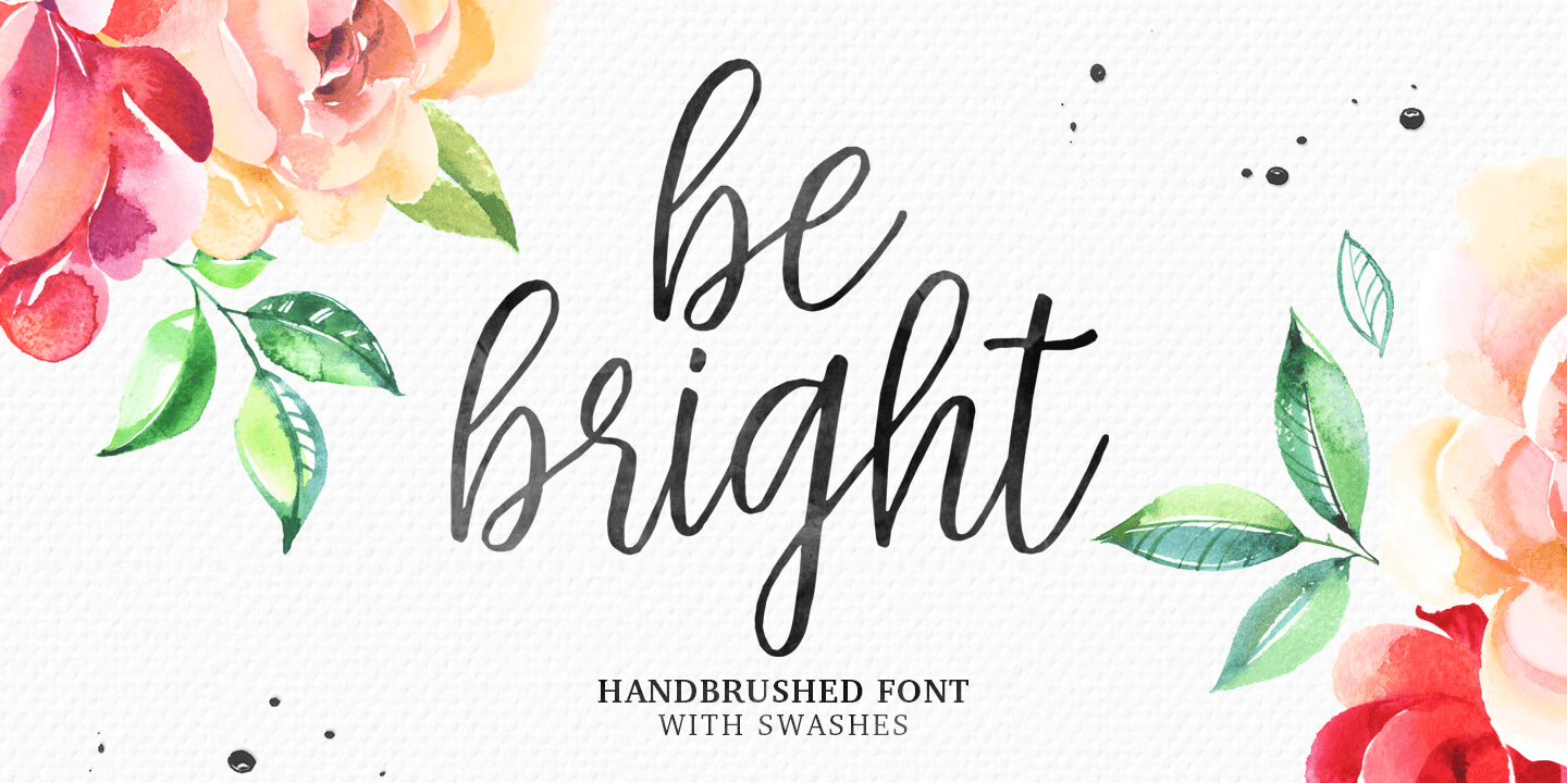 Be Bright Font Poster #1