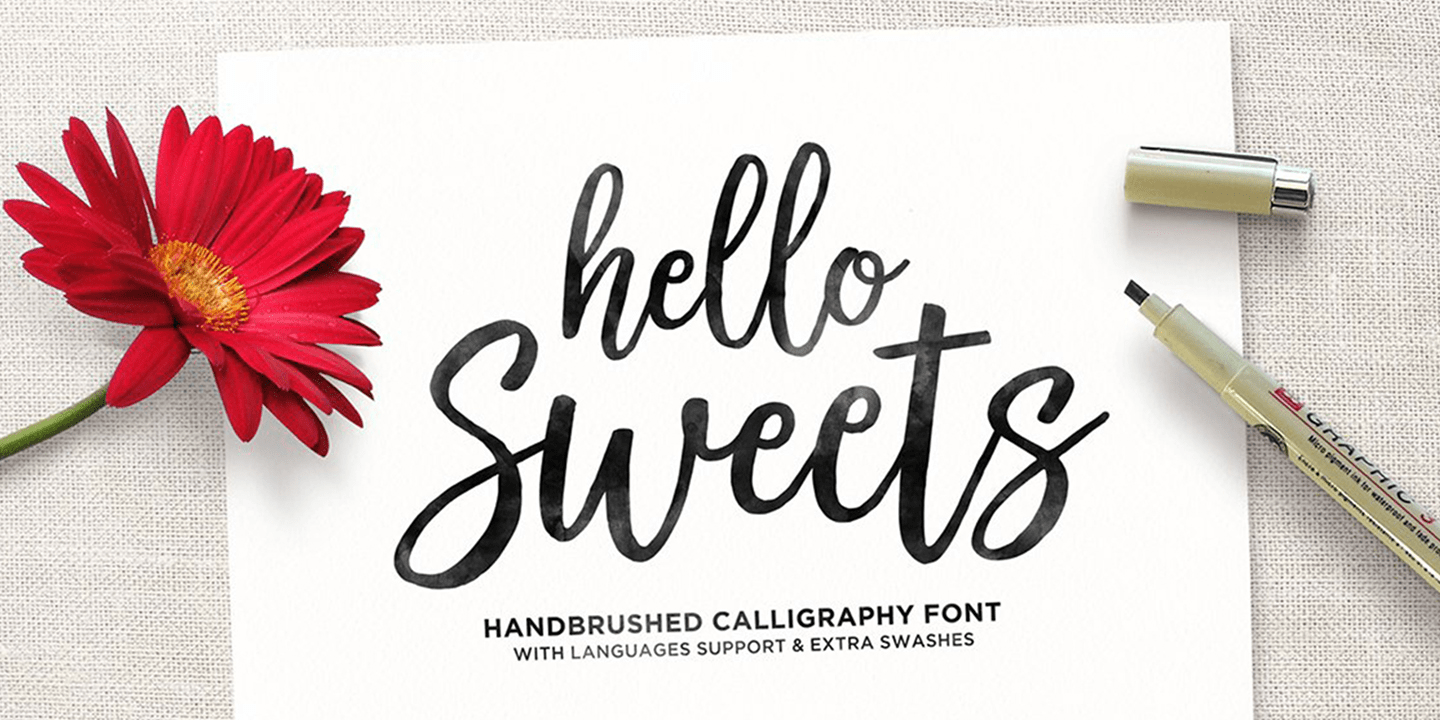 Hello Sweets Font Poster #1