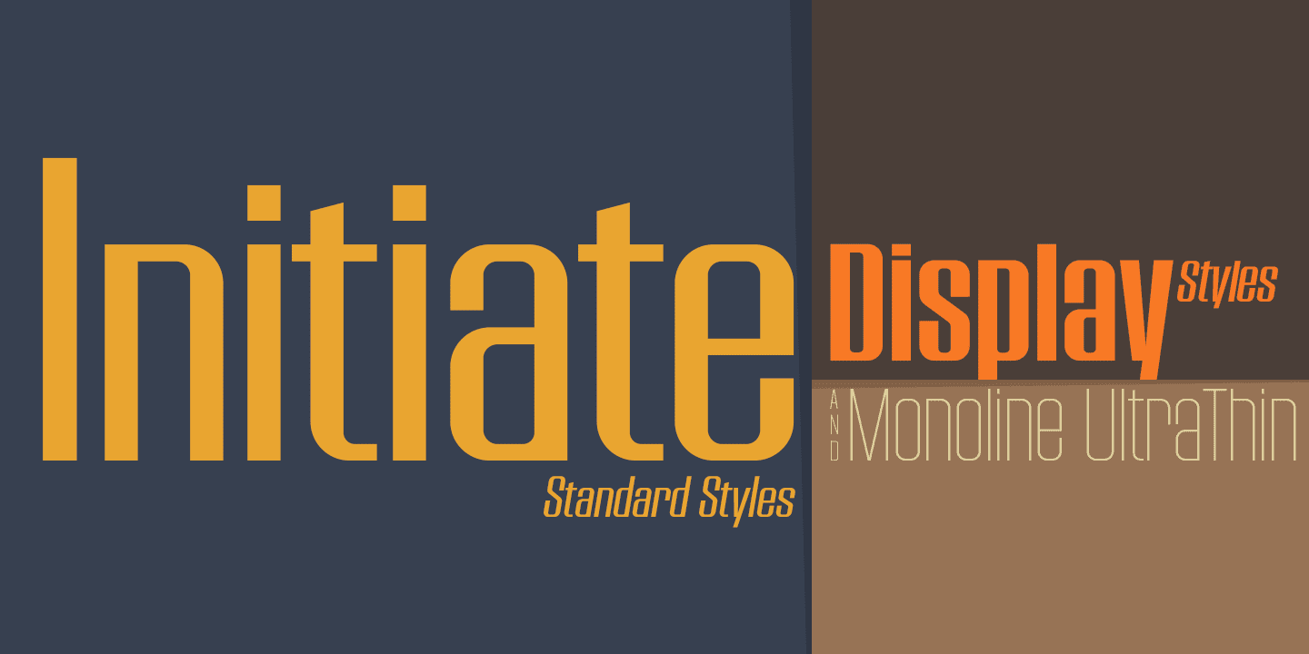 Initiate Font Poster #1