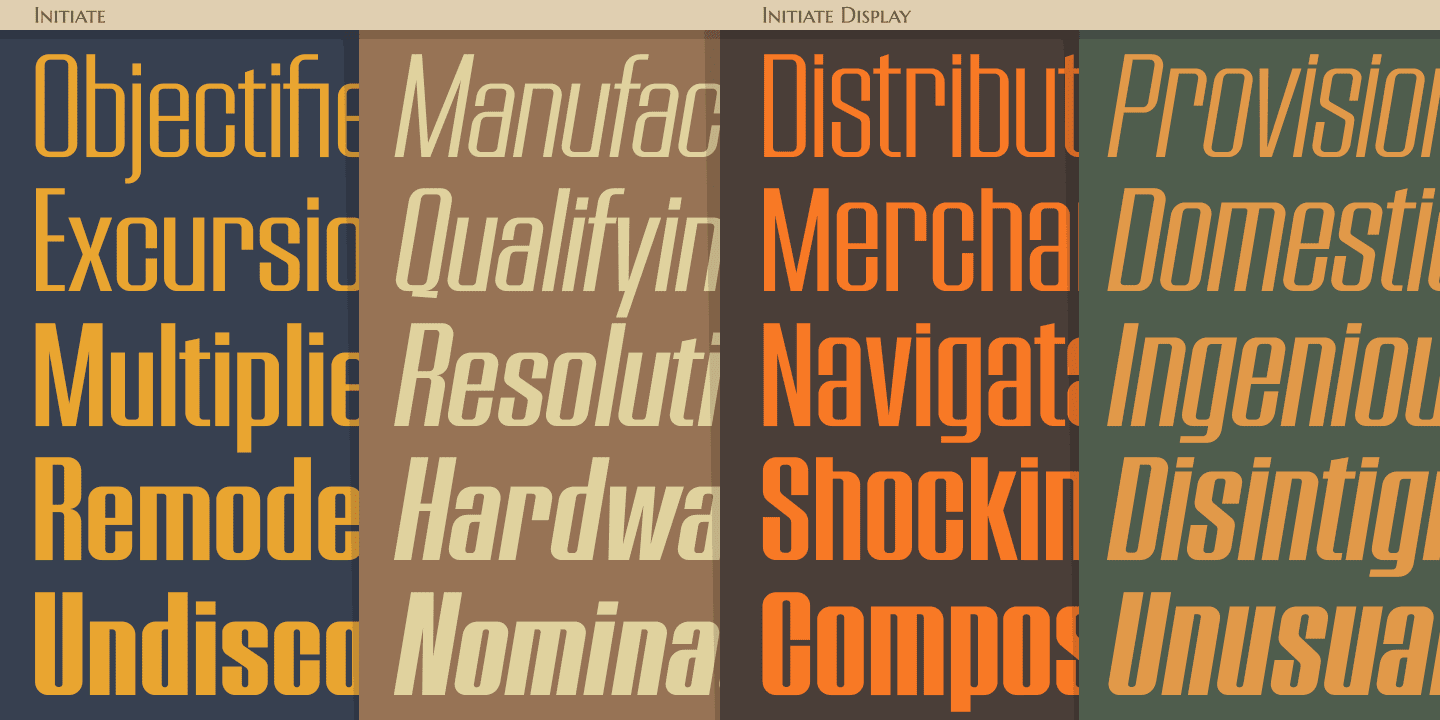 Initiate Font Poster #1