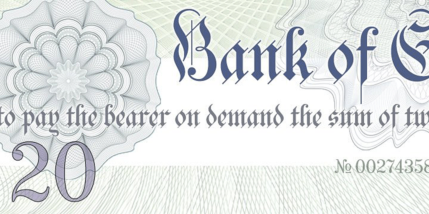 Bank of England Font Poster #1