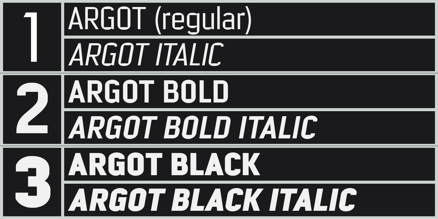 Argot Font Poster #1