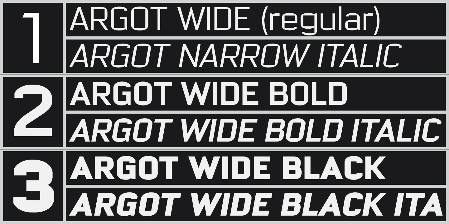 Argot Font Poster #1