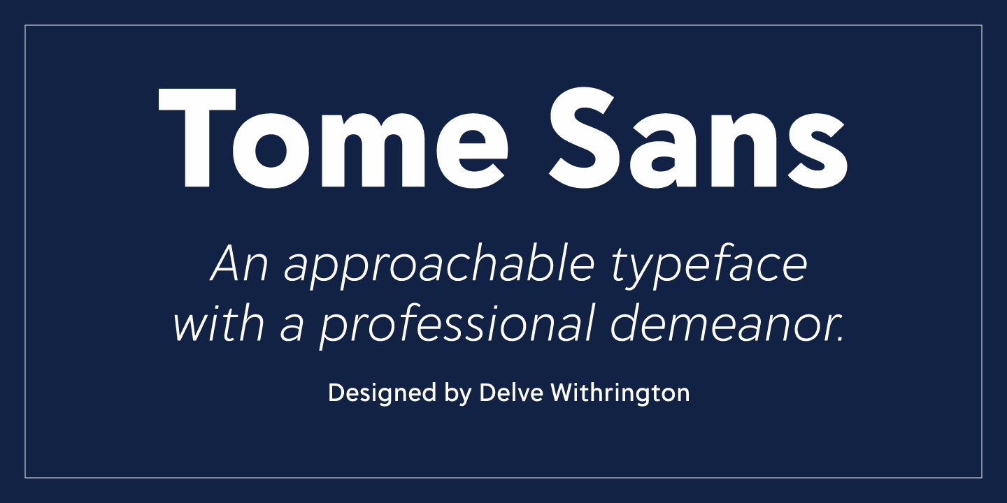 Tome Sans Variable Poster
