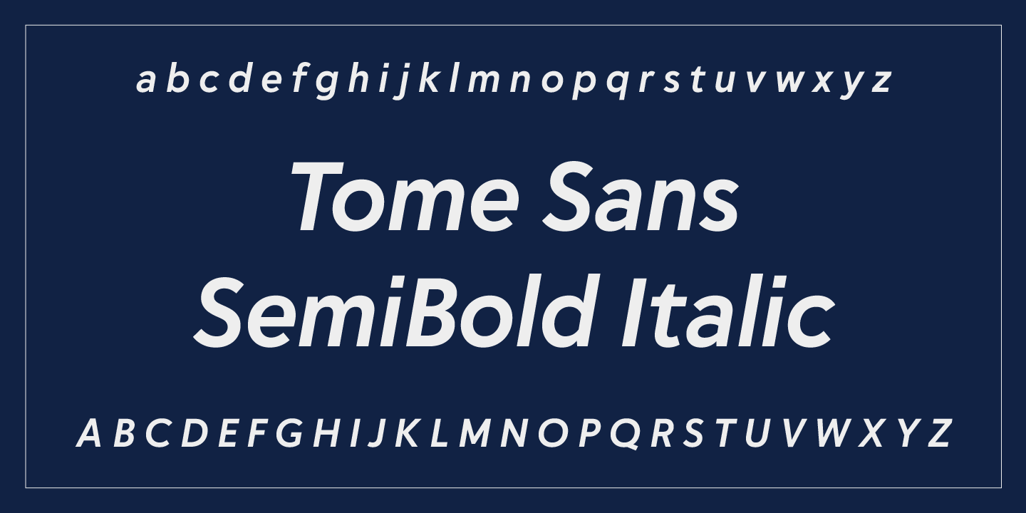 Tome Sans Variable Font Poster #1